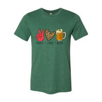 Thumbnail for Peace Love Beer Shirt