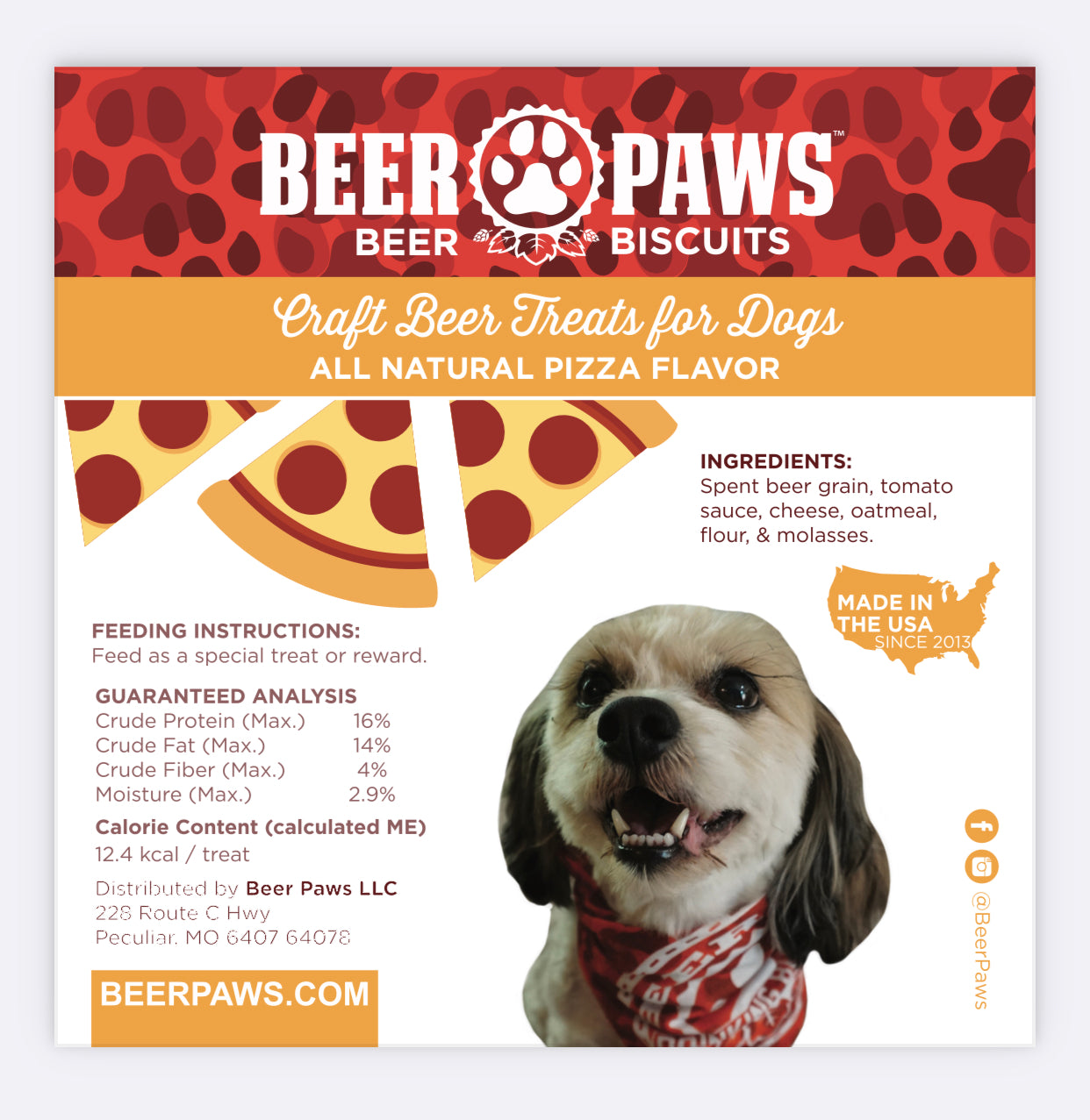 Beer Paws Pizza Beer Biscuits for Dogs