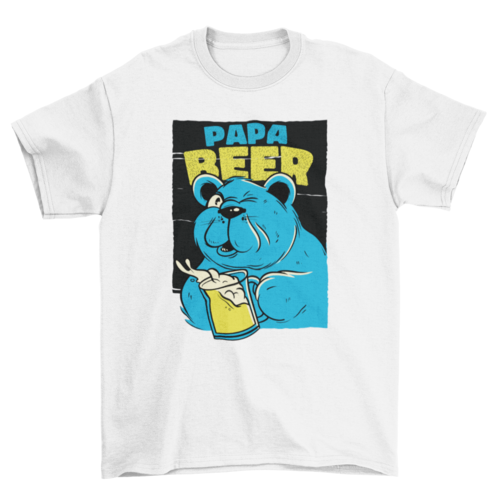Bear Dad Drinking Beer T-Shirt