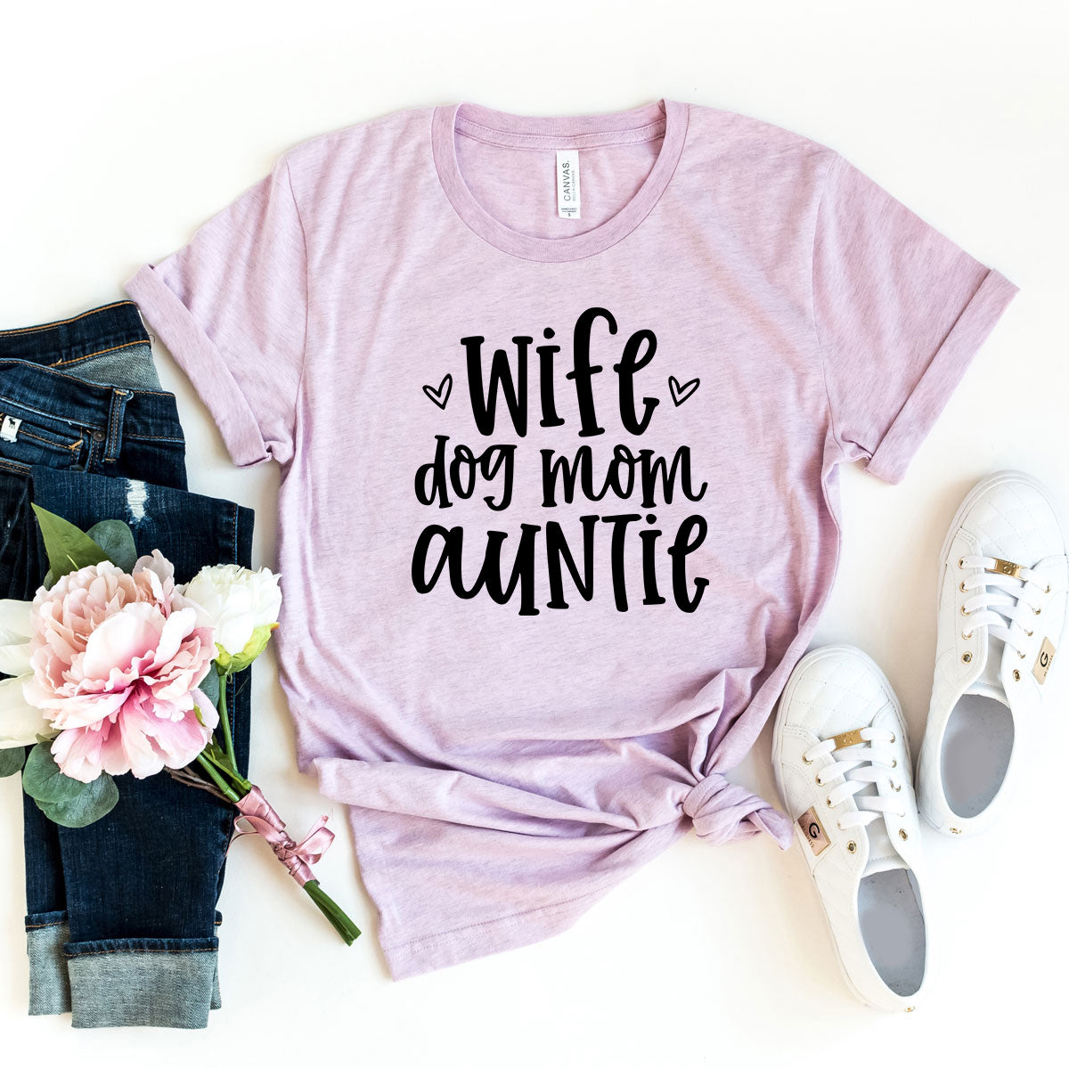 Wife, Dog, Mom, Auntie Shirt