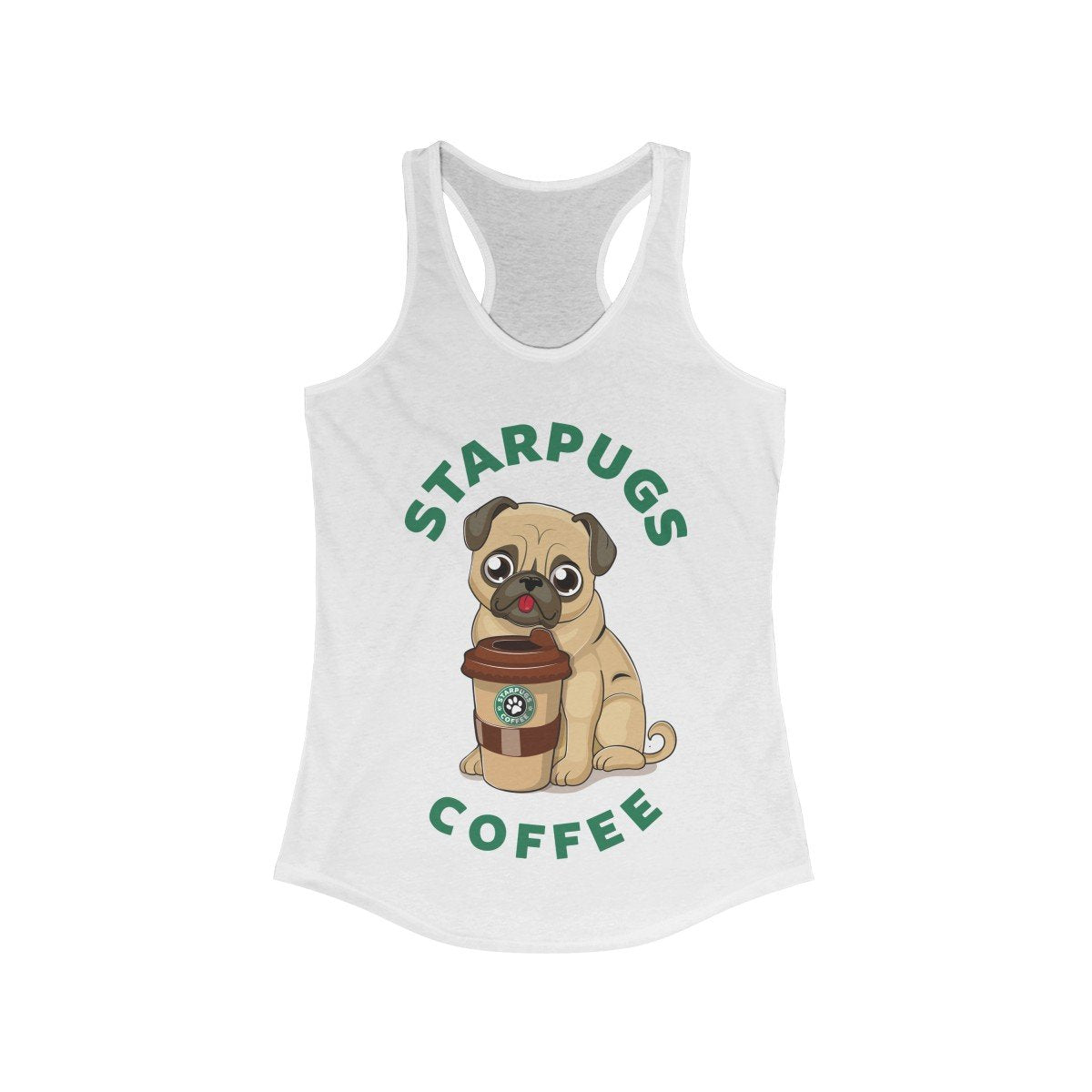 Starpugs Coffee & Pug Lover Racerback Tank Top