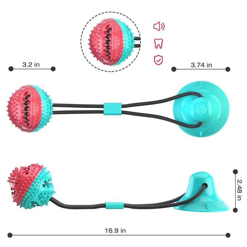 Dog Toys Silicon Suction Cup for Pet Dogs Tug Interactive Ball Toys