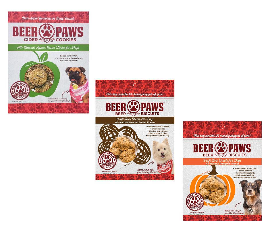 Mix-Pack of Beer Paws Dog Biscuits