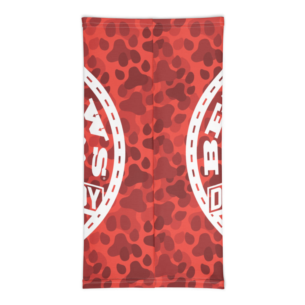 Drinking Buddy Paw Print Camo Neck Gaiter