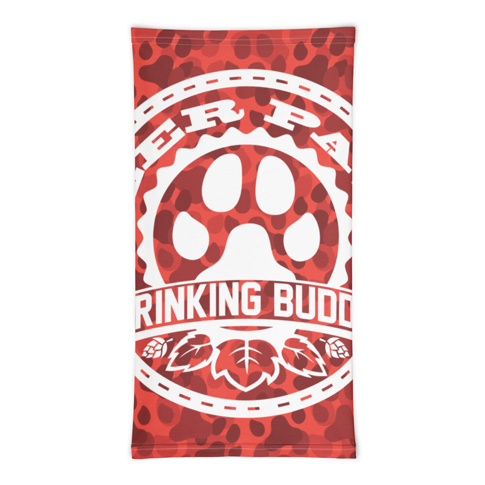 Drinking Buddy Paw Print Camo Neck Gaiter