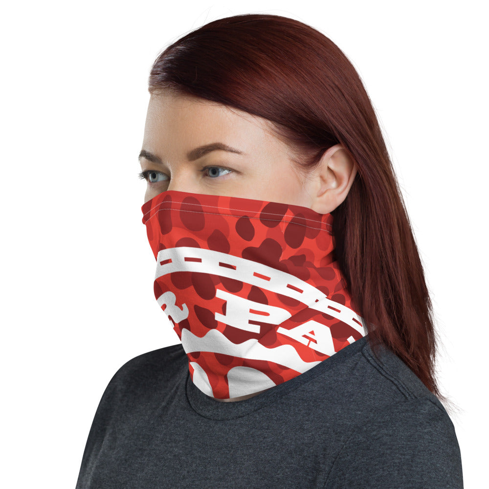 Drinking Buddy Paw Print Camo Neck Gaiter