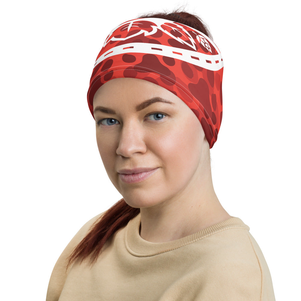 Drinking Buddy Paw Print Camo Neck Gaiter