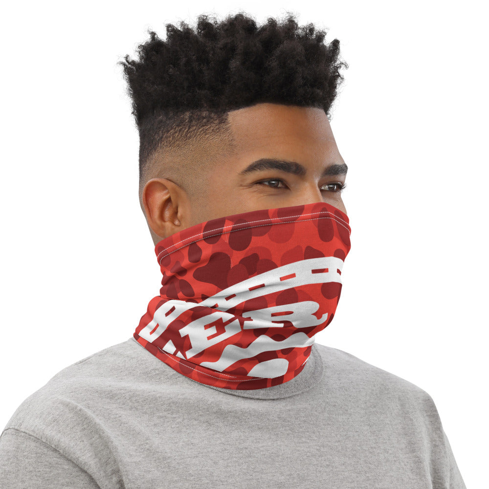 Drinking Buddy Paw Print Camo Neck Gaiter