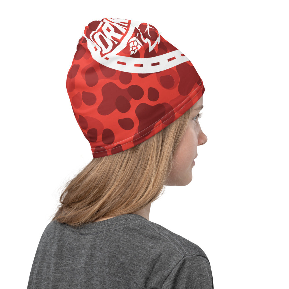 Drinking Buddy Paw Print Camo Neck Gaiter