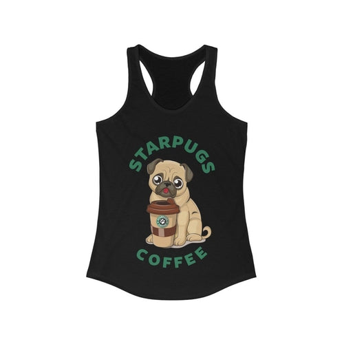 Starpugs Coffee & Pug Lover Racerback Tank Top