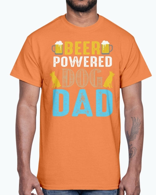 Beer Powered Dog Dad Cotton Tee