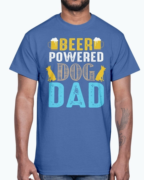 Beer Powered Dog Dad Cotton Tee