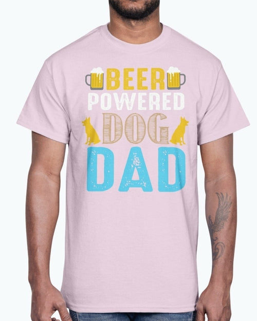Beer Powered Dog Dad Cotton Tee