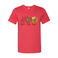 Thumbnail for Peace Love Beer Shirt