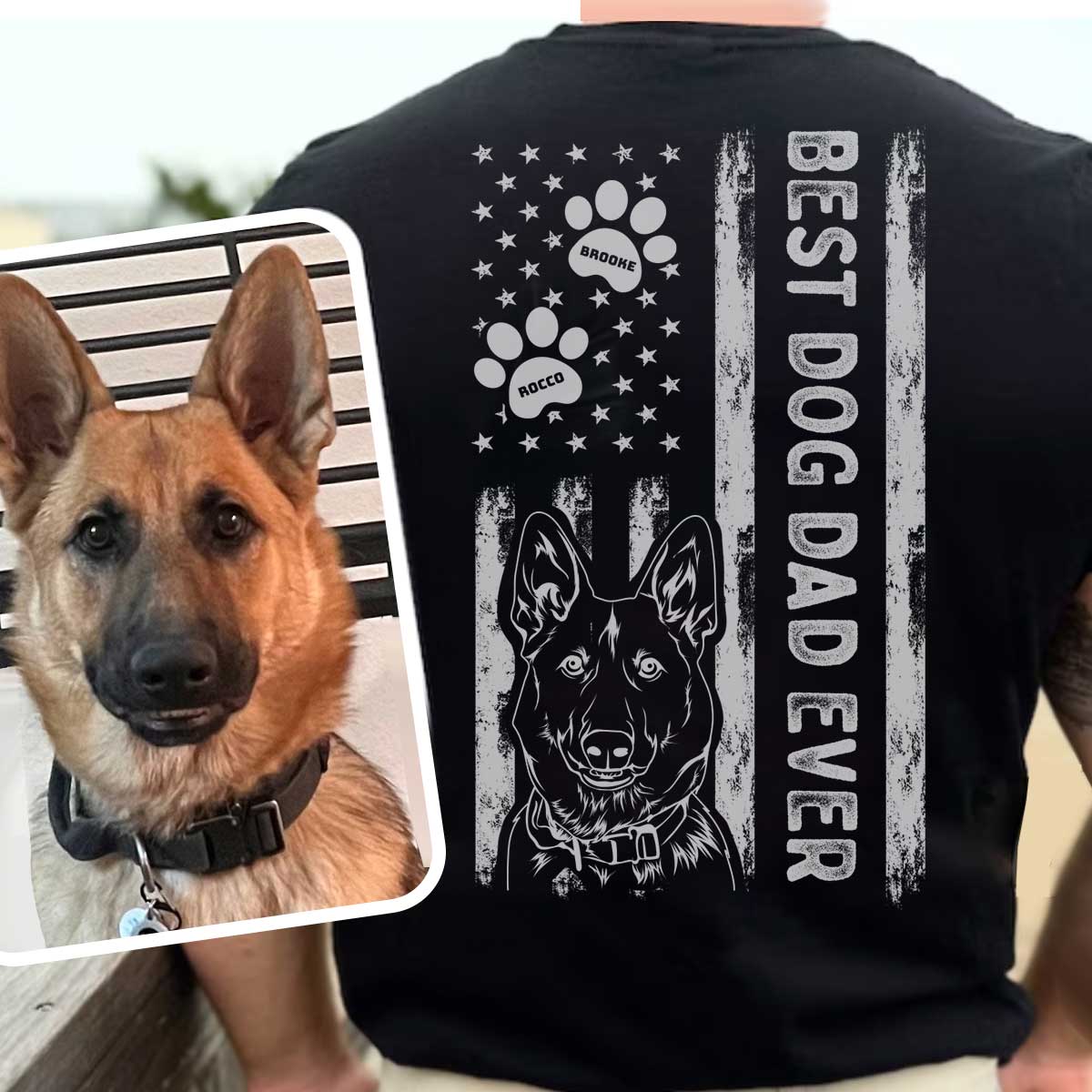 Personalized Best Dog Dad Shirt