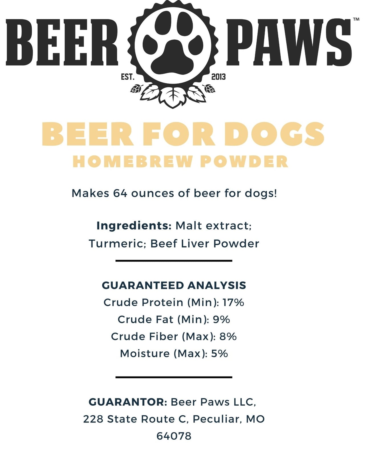 Dog Beer Homebrew Kit