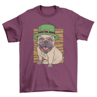 Thumbnail for St. Patrick's Day Pug T-Shirt Design