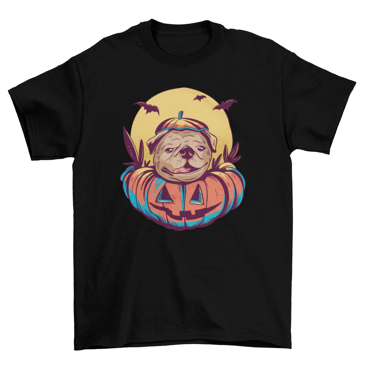 Halloween pug t-shirt