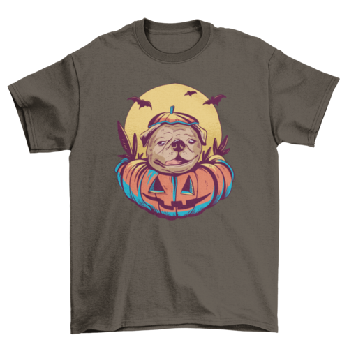 Halloween pug t-shirt