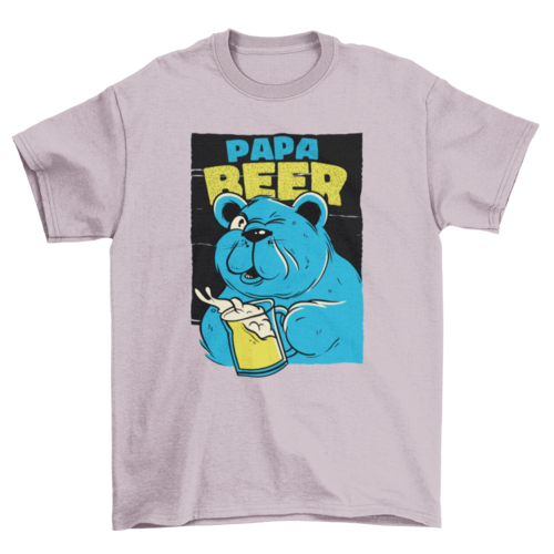 Bear Dad Drinking Beer T-Shirt