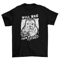 Thumbnail for Cool wag tail for treats pit bull dog t-shirt