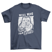 Thumbnail for Cool wag tail for treats pit bull dog t-shirt