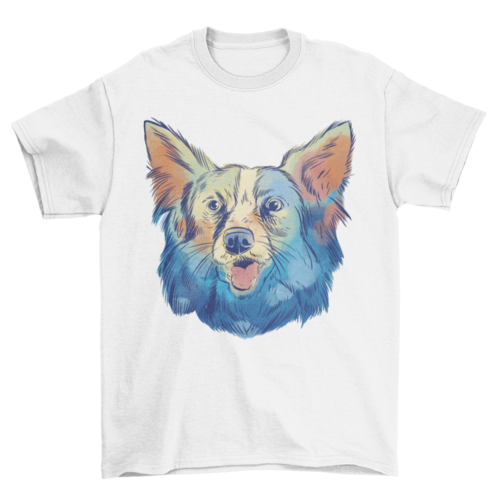 Collie dog watercolor t-shirt