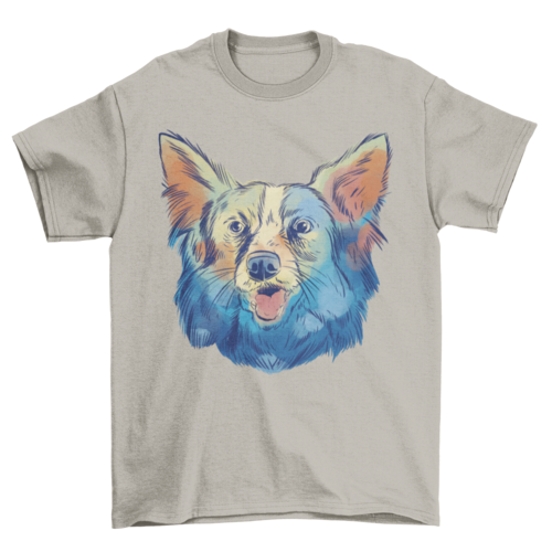 Collie dog watercolor t-shirt