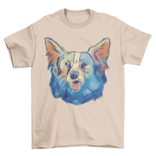 Collie dog watercolor t-shirt