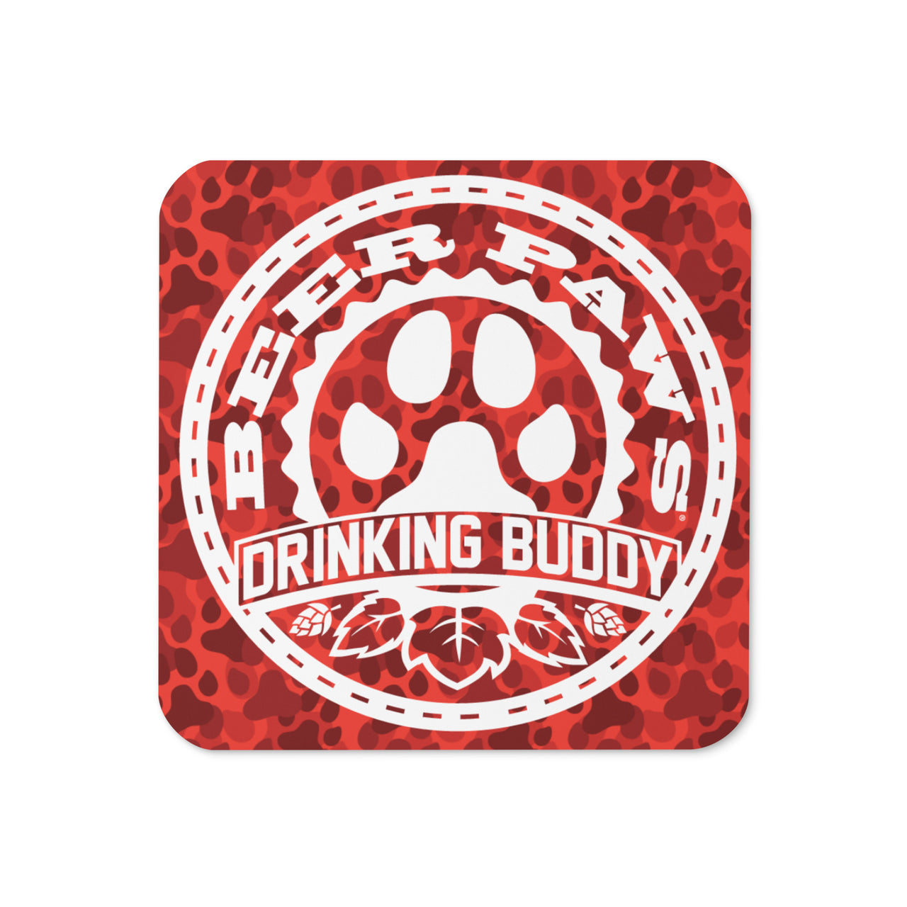 Cork-Back Drinking Buddy Coaster