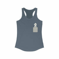 Thumbnail for Pocket Style Feel Like Buddies Racerback Tank Top