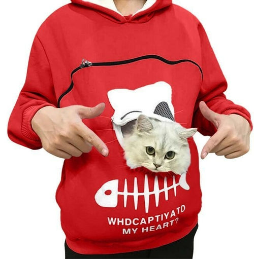 Pullover Hoodie with Small Animal Pouch