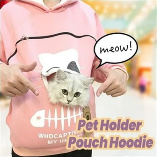 Pullover Hoodie with Small Animal Pouch