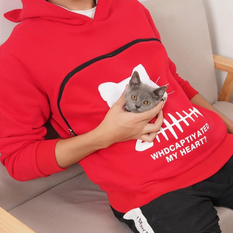 Pullover Hoodie with Small Animal Pouch