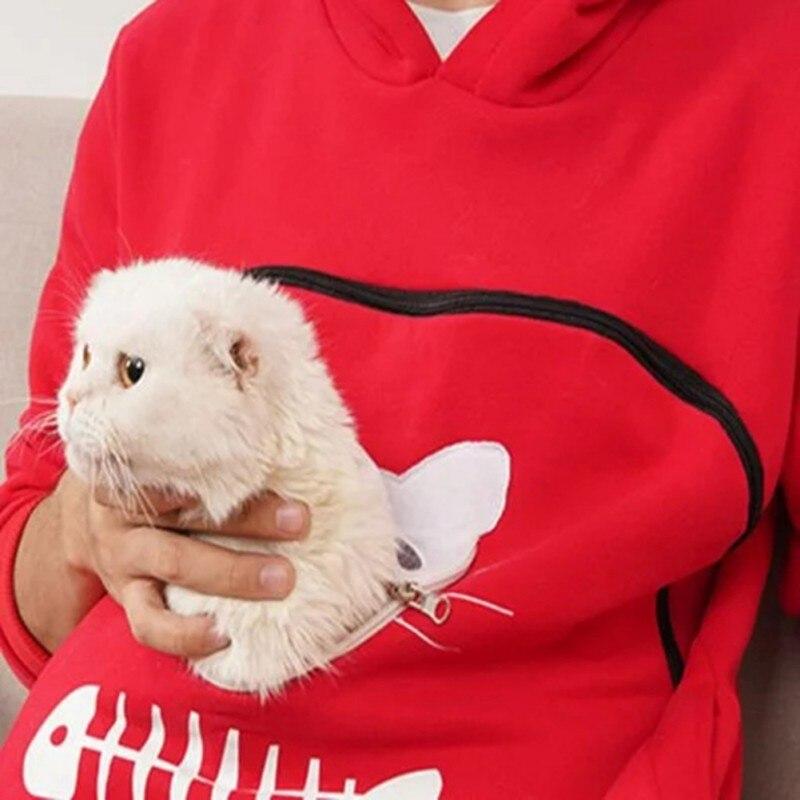 Pullover Hoodie with Small Animal Pouch