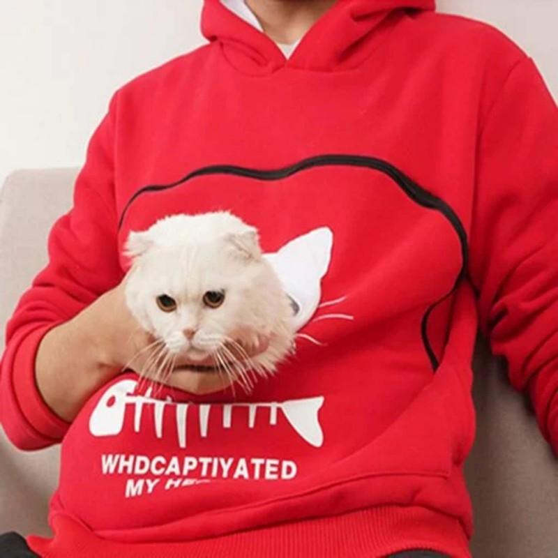 Pullover Hoodie with Small Animal Pouch