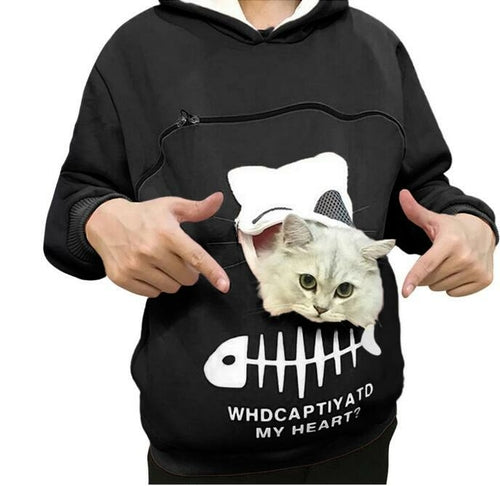 Pullover Hoodie with Small Animal Pouch