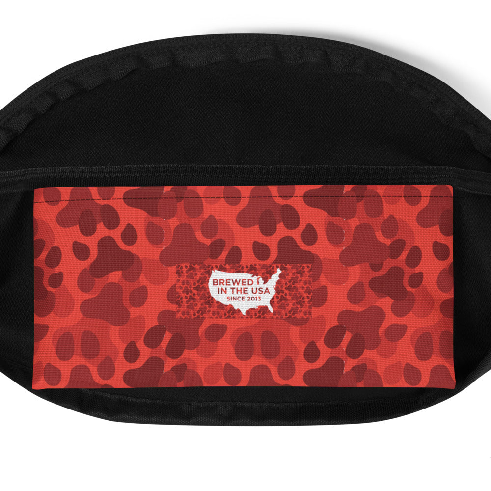 Paw Print Camo Fanny Pack