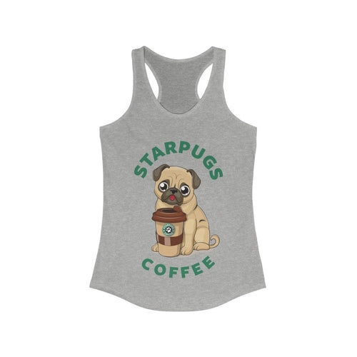 Starpugs Coffee & Pug Lover Racerback Tank Top