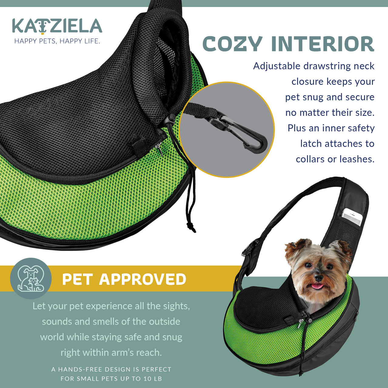 Pet Sling Green