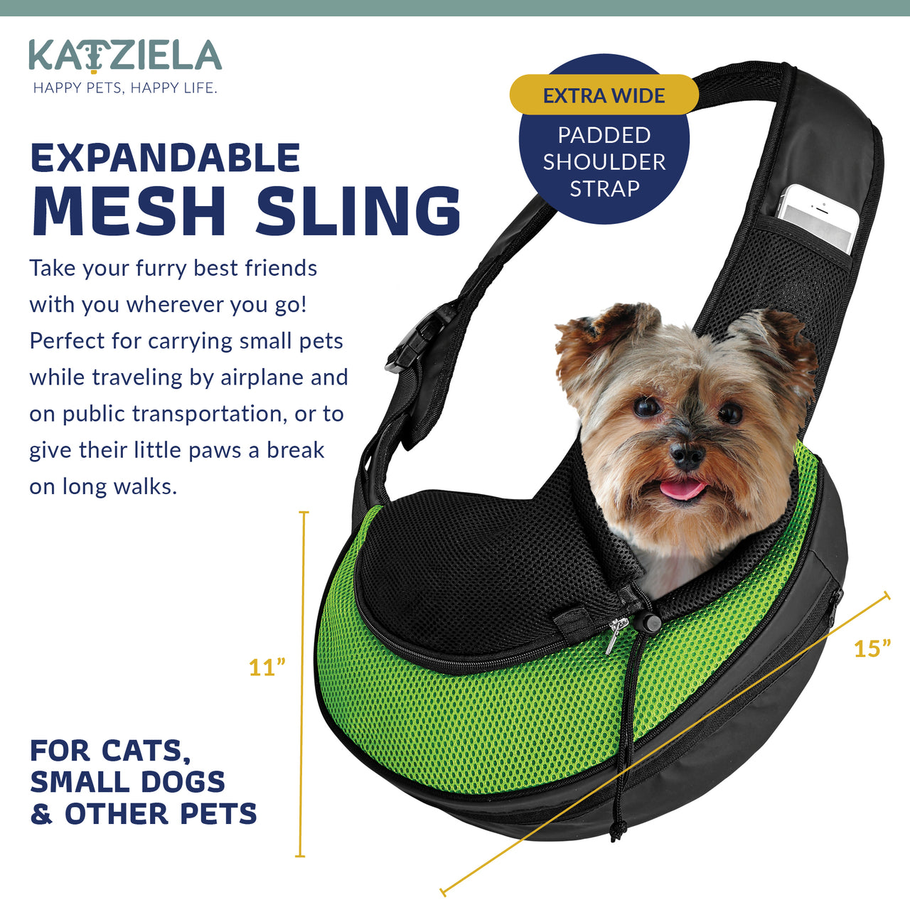 Pet Sling Green