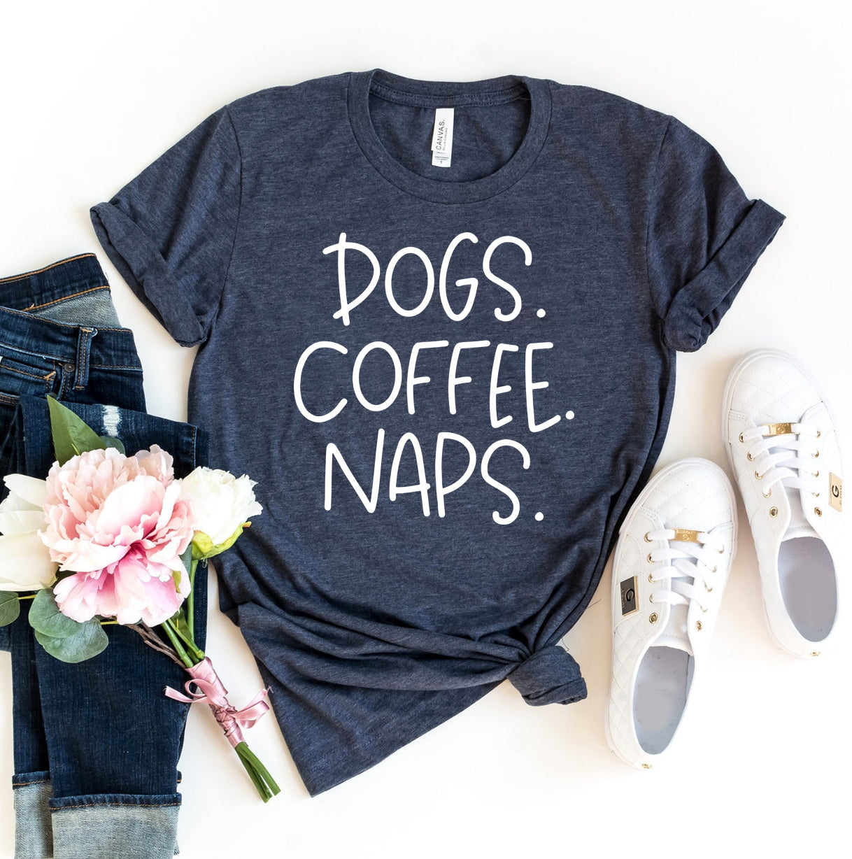 Dogs Coffee Naps T-shirt