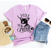 Thumbnail for I Love My Pitbull T-shirt
