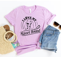 Thumbnail for I Love My Basset Hound T-shirt