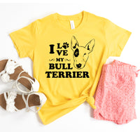 Thumbnail for I Love My Bull Terrier T-shirt