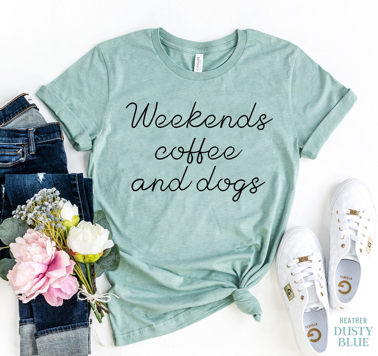 Weekends Coffee And Dogs T-shirt