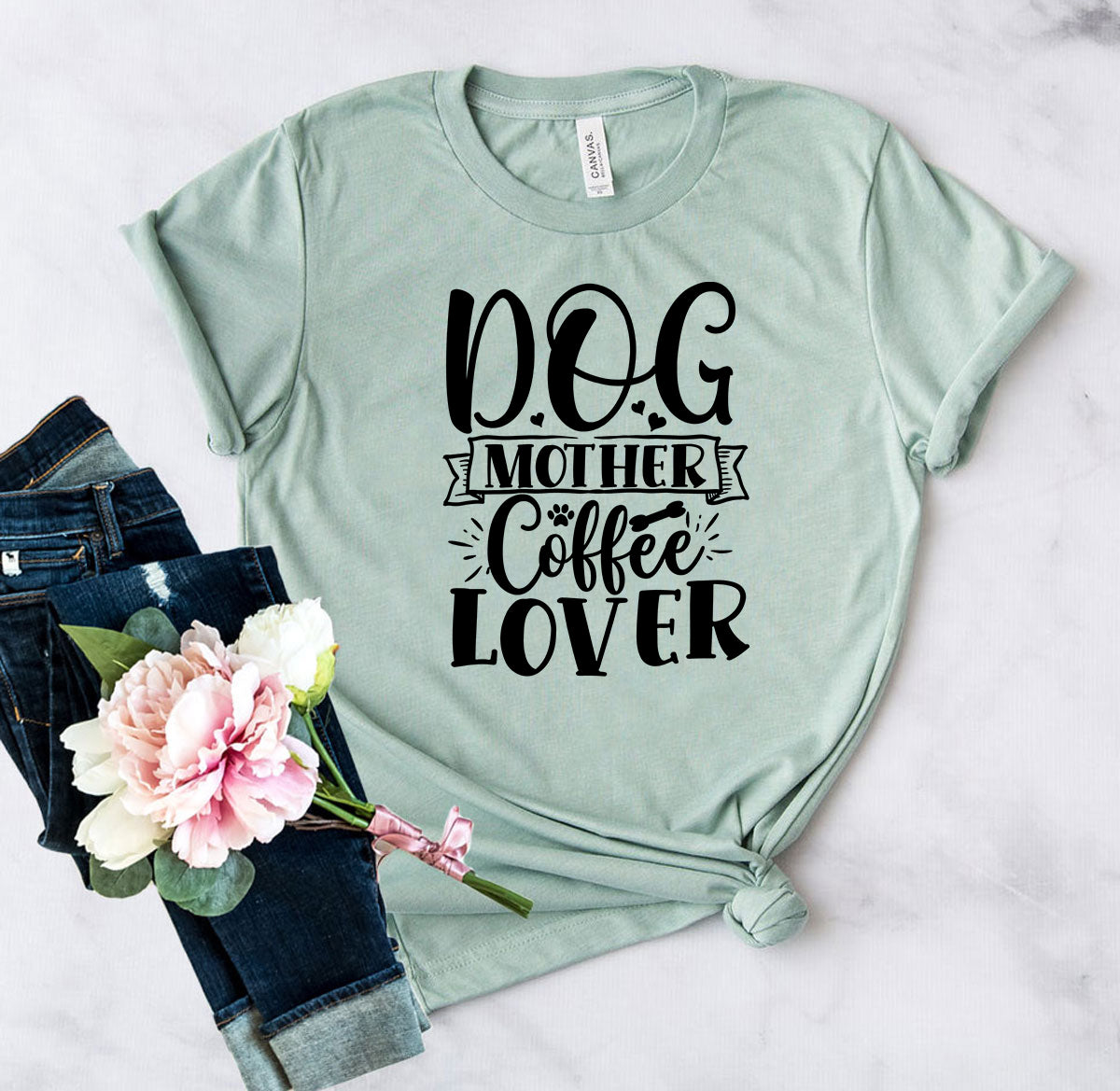 Dog mother coffee lover