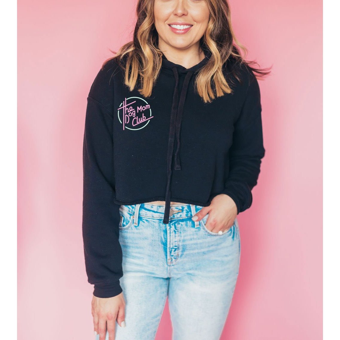 Dog Mom Club - Cropped Hoodie
