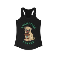 Thumbnail for Starpugs Coffee & Pug Lover Racerback Tank Top