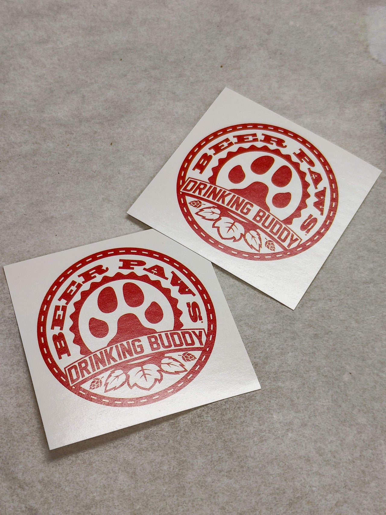 Beer Paws Drinking Buddy Logo Sticker